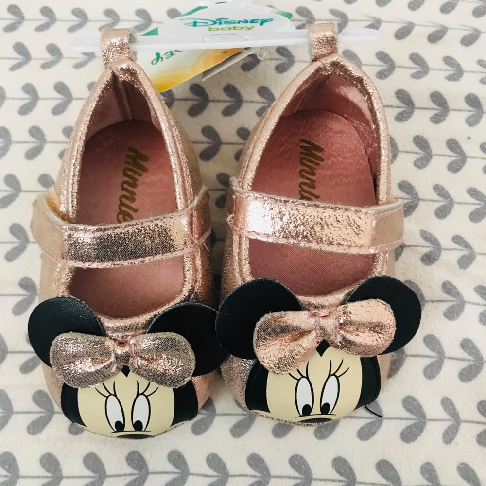 Rose gold Minnie Mouse shoes